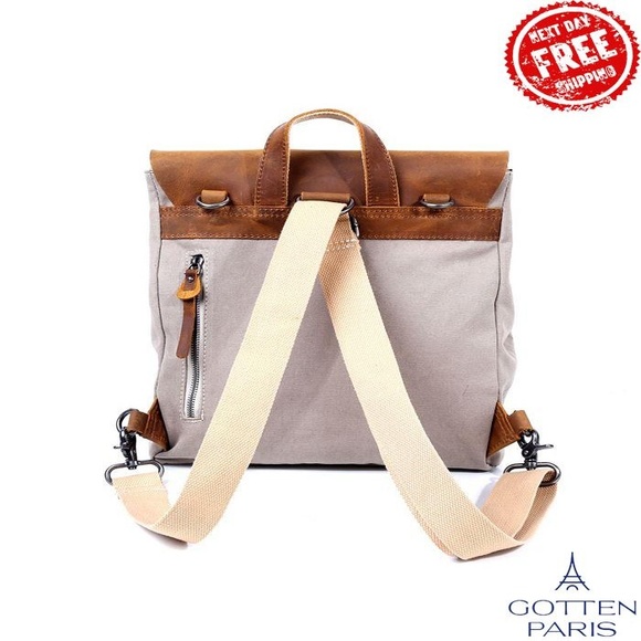 Cooper Convertible Canvas Backpack Ivory Women's Bag - Picture 5 of 9